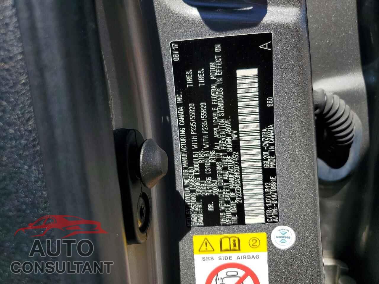 LEXUS RX350 2017 - 2T2ZZMCA3HC077452