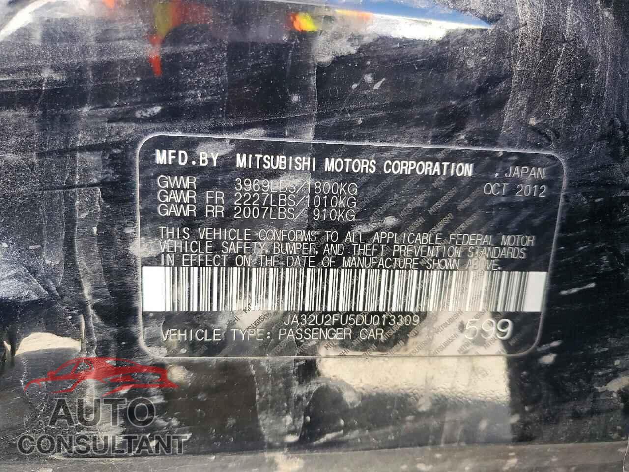 MITSUBISHI LANCER 2013 - JA32U2FU5DU013309