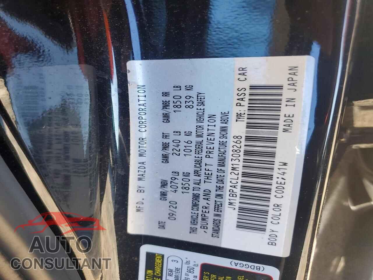 MAZDA 3 2021 - JM1BPACL2M1308268