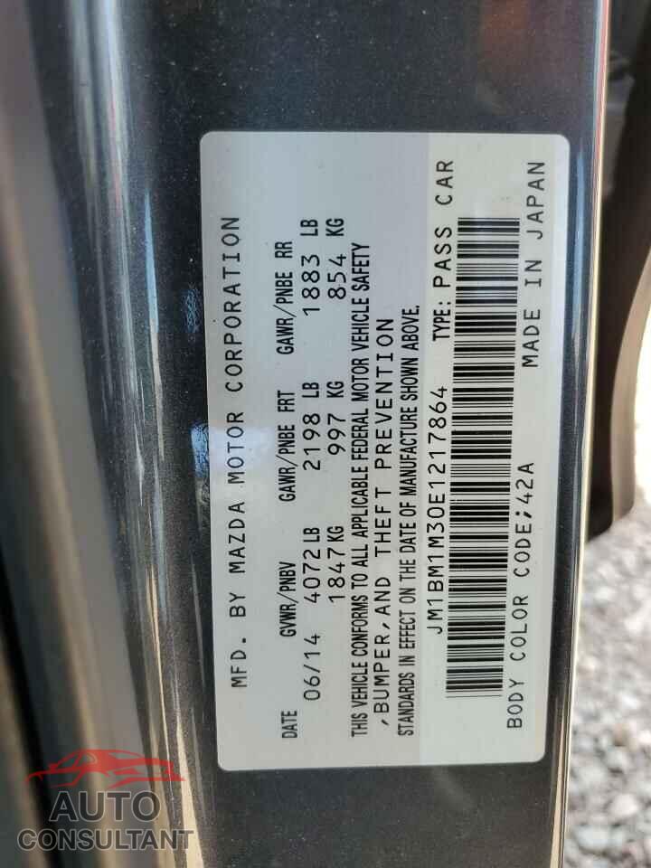 MAZDA 3 2014 - JM1BM1M30E1217864