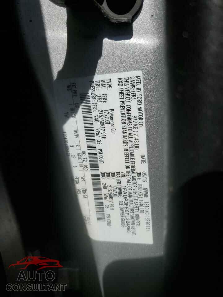 FORD FOCUS 2015 - 1FADP3FE5FL324866