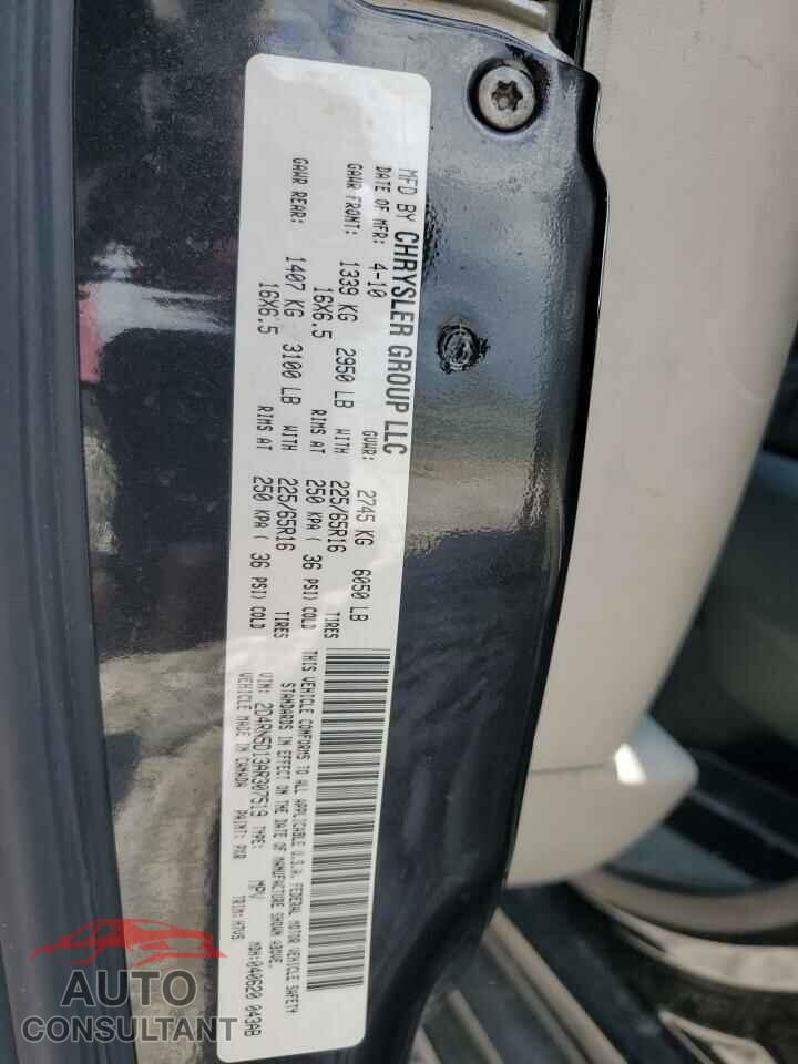 DODGE CARAVAN 2010 - 2D4RN5D13AR307519