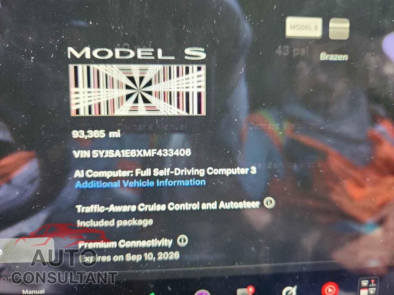 TESLA MODEL S 2021 - 5YJSA1E6XMF433406