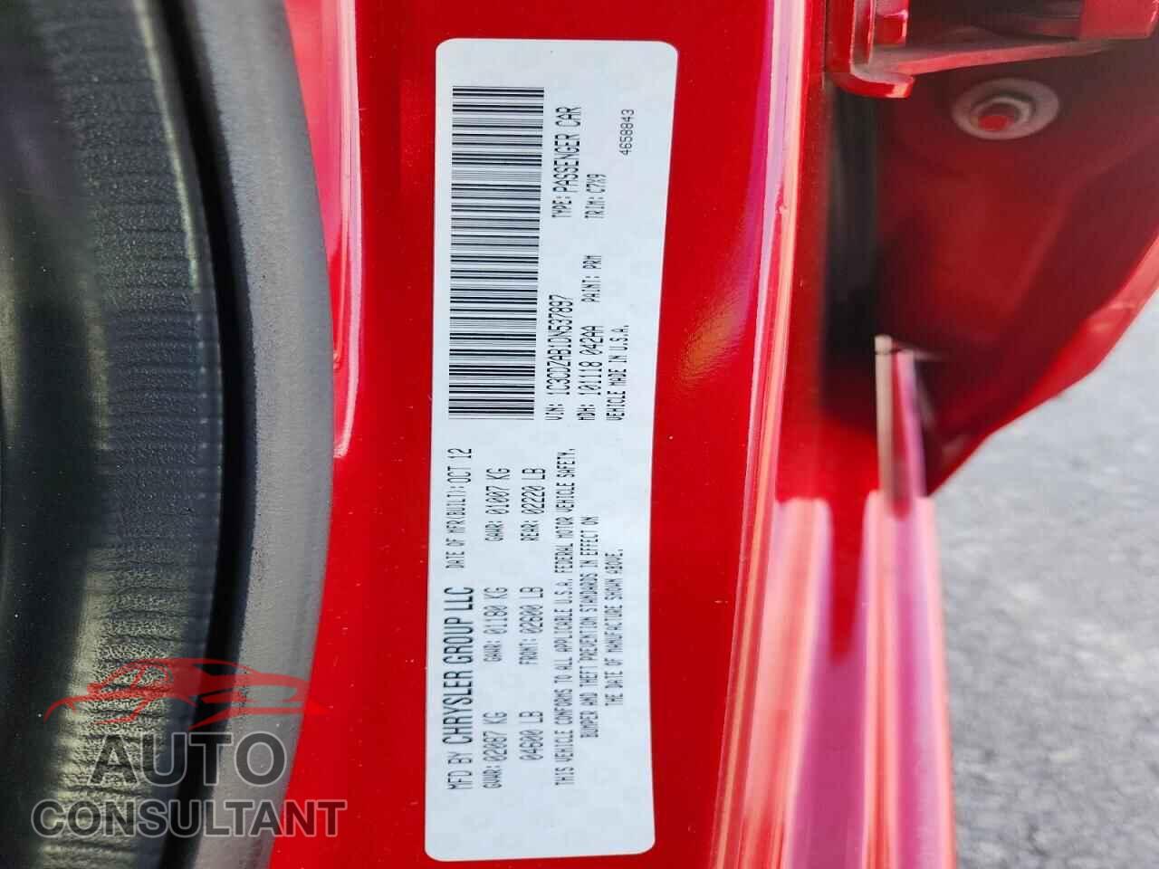 DODGE AVENGER 2013 - 1C3CDZAB1DN537897