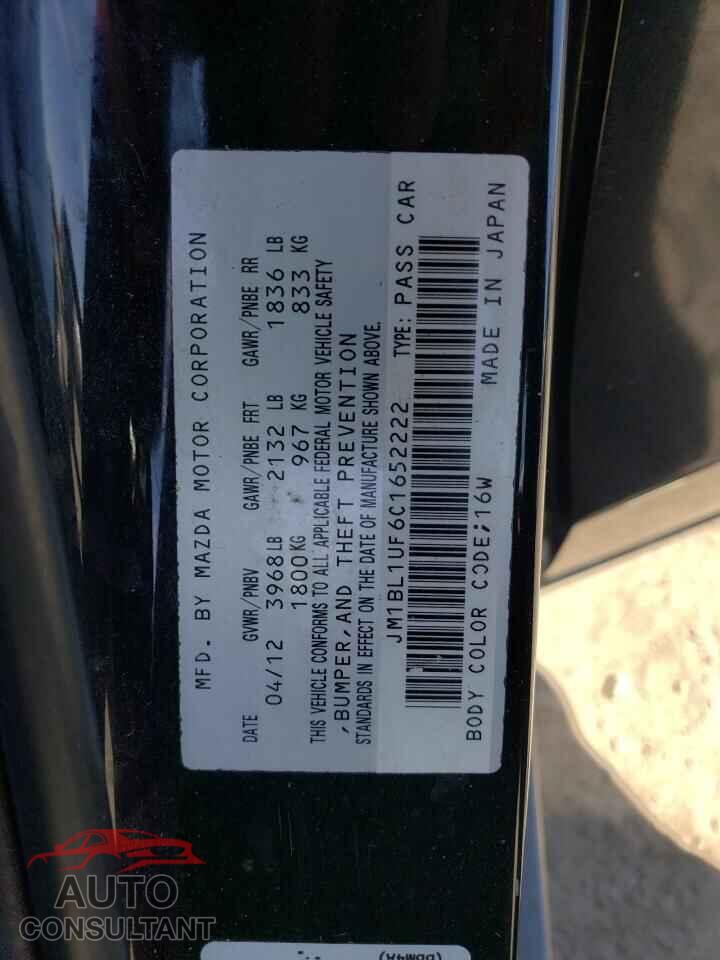 MAZDA 3 2012 - JM1BL1UF6C1652222