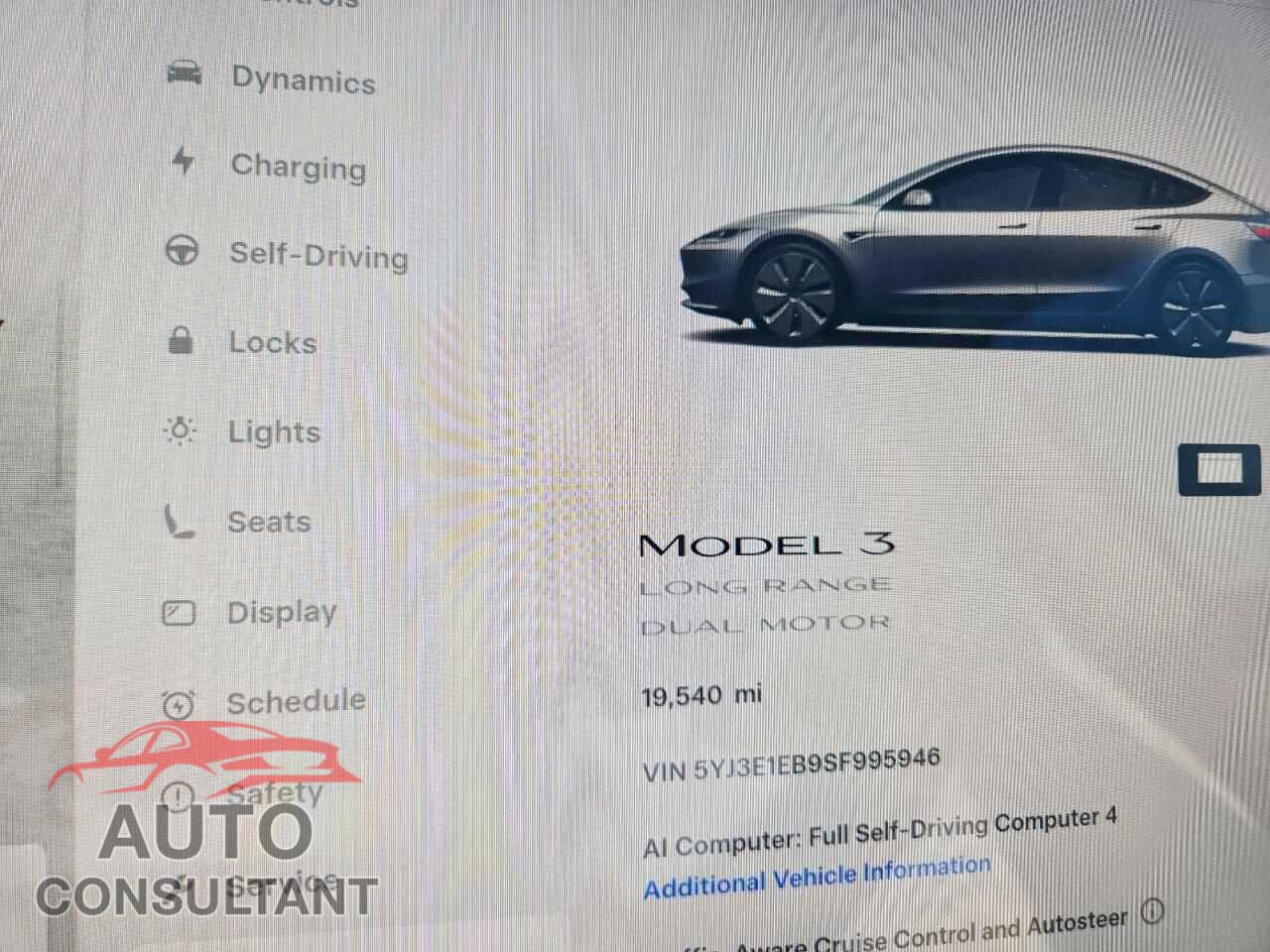 TESLA MODEL 3 2025 - 5YJ3E1EB9SF995946