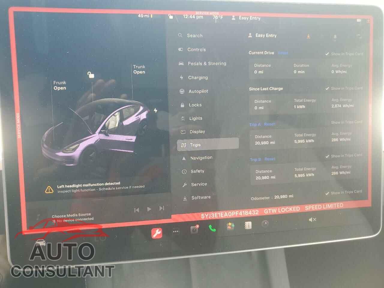 TESLA MODEL 3 2023 - 5YJ3E1EA0PF418432