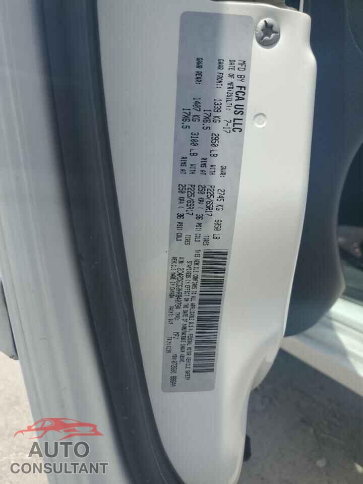 DODGE CARAVAN 2017 - 2C4RDGCG0HR840794