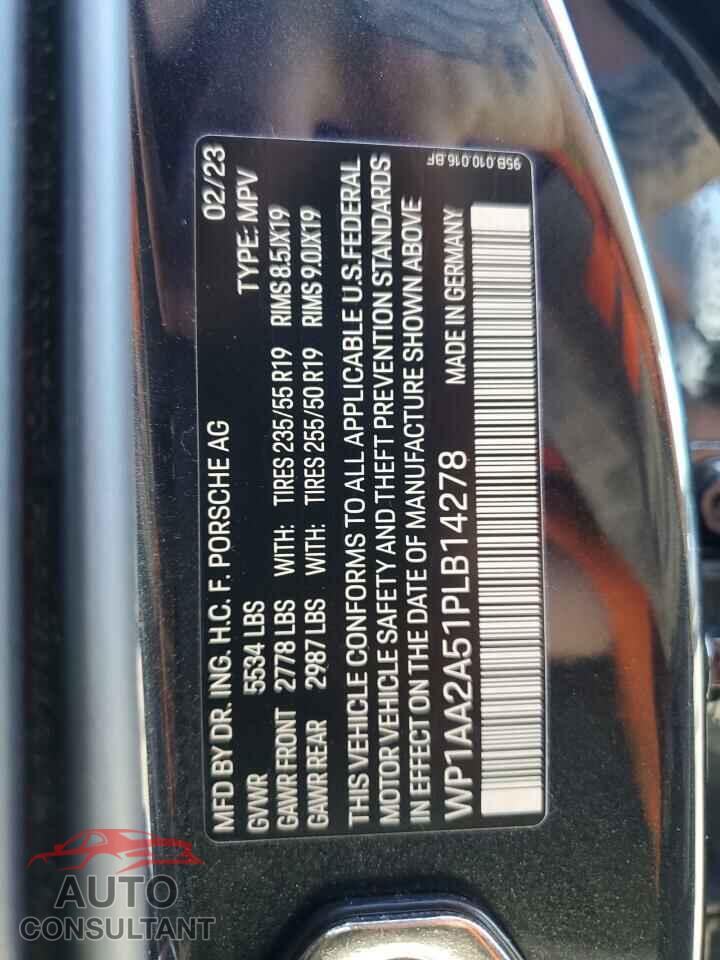 PORSCHE MACAN BASE 2023 - WP1AA2A51PLB14278