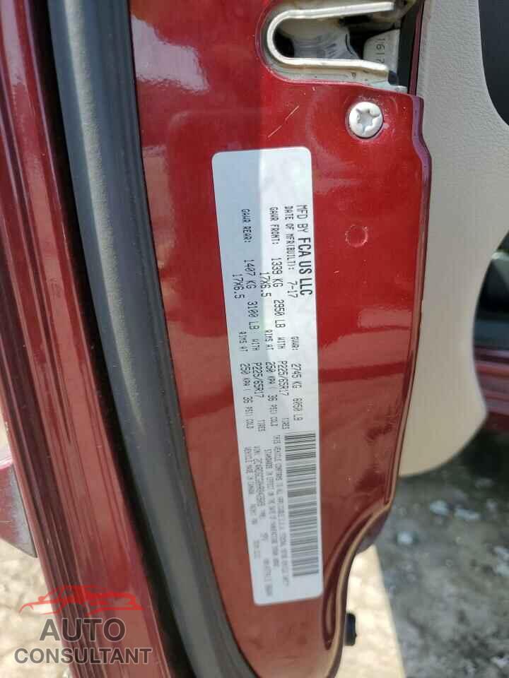 DODGE CARAVAN 2017 - 2C4RDGCG0HR842609