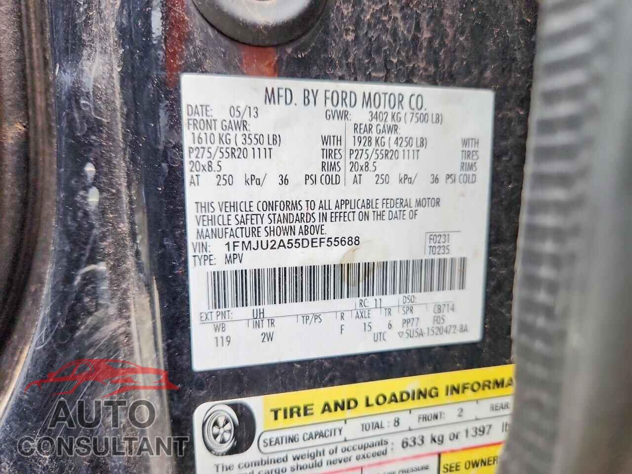 FORD EXPEDITION 2013 - 1FMJU2A55DEF55688