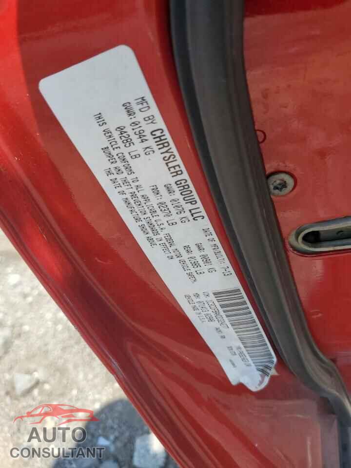 DODGE DART 2013 - 1C3CDFBAXDD324277