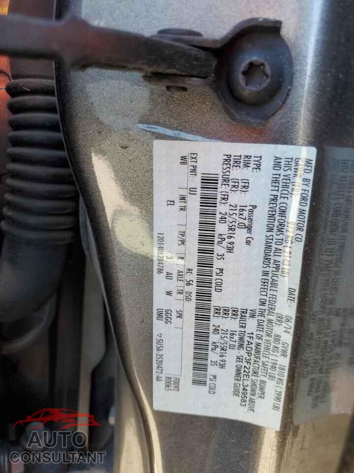 FORD FOCUS 2014 - 1FADP3F22EL349583