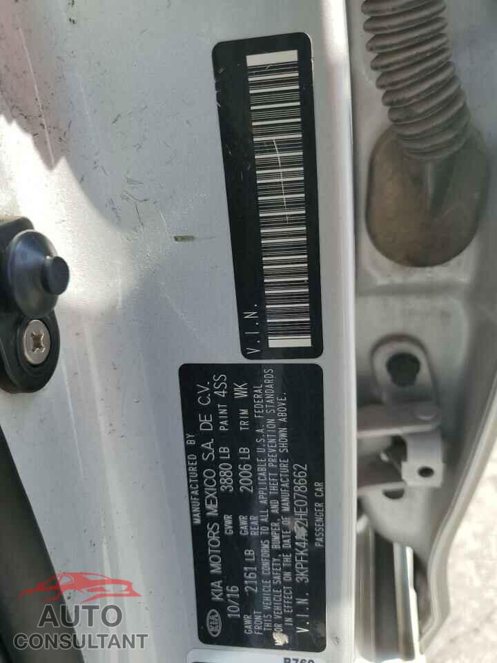 KIA FORTE 2017 - 3KPFK4A72HE078662