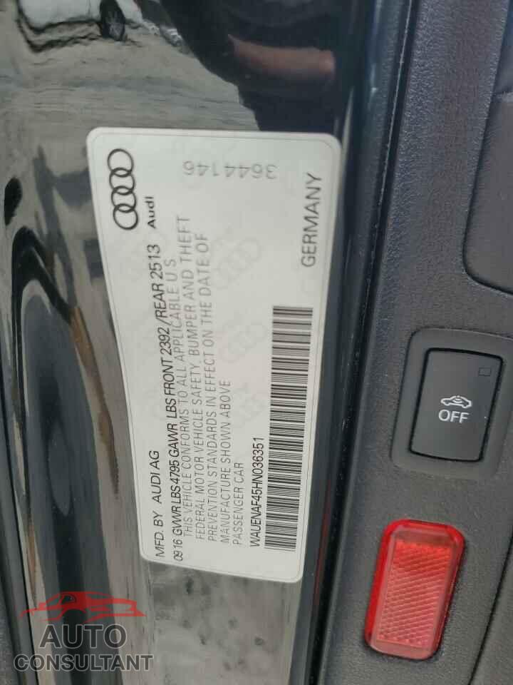 AUDI A4 2017 - WAUENAF45HN036351