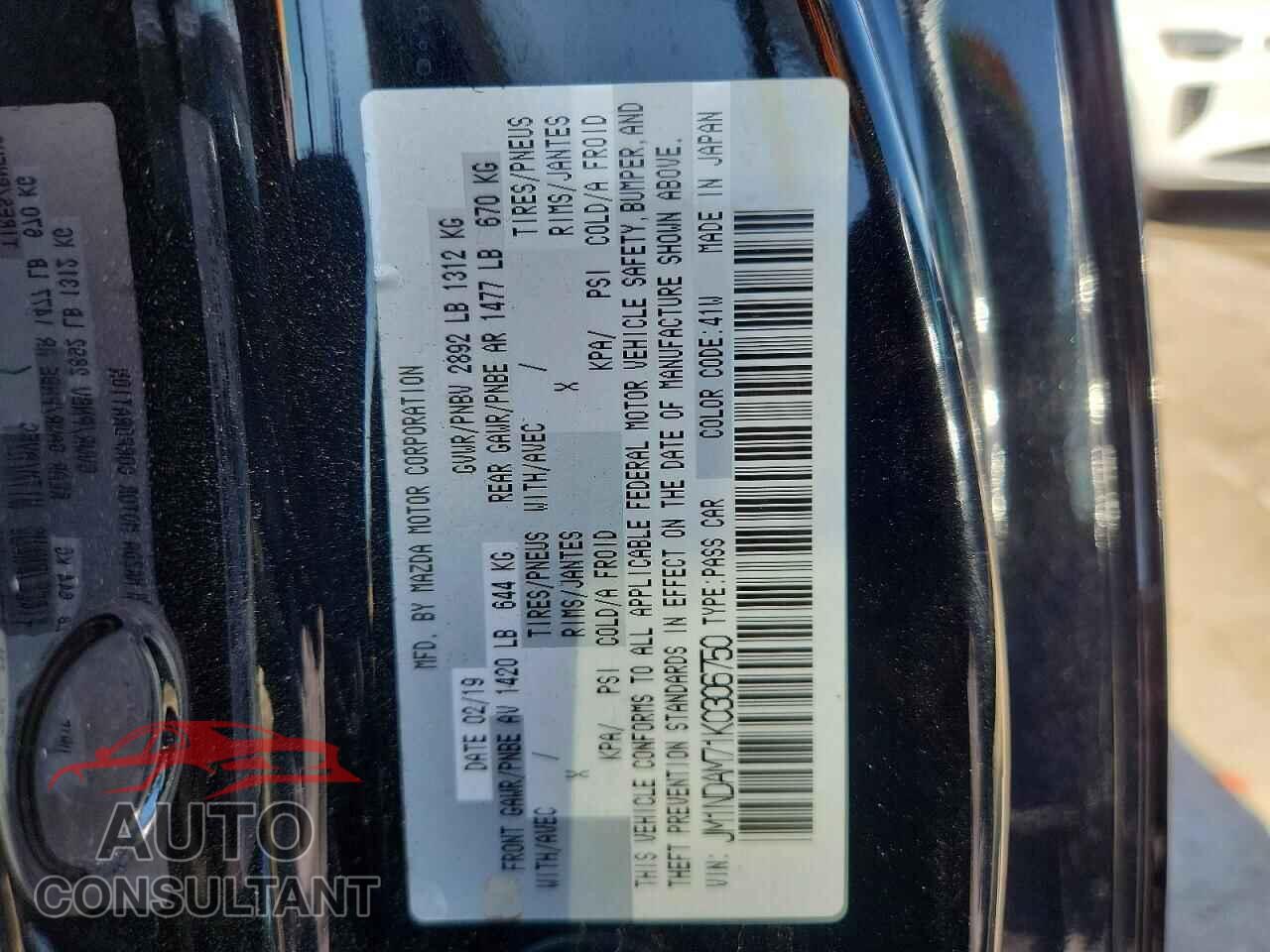 MAZDA MX5 2019 - JM1NDAM71K0306750