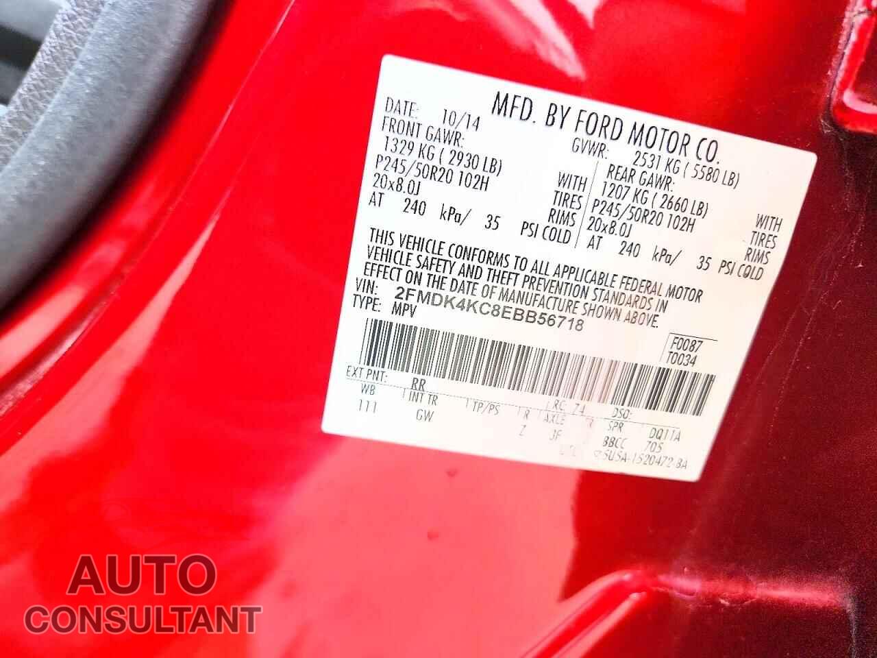 FORD EDGE 2014 - 2FMDK4KC8EBB56718
