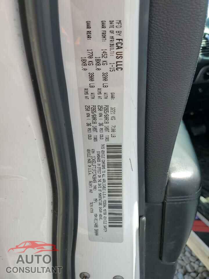 DODGE DURANGO 2015 - 1C4SDJFT1FC743049