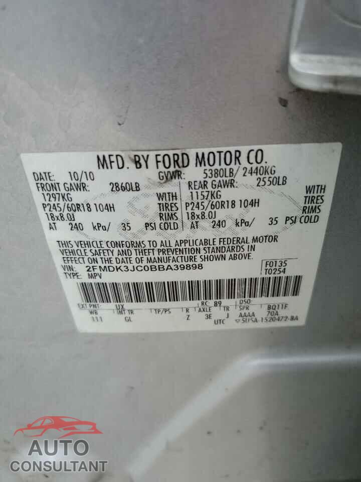 FORD EDGE 2011 - 2FMDK3JC0BBA39898