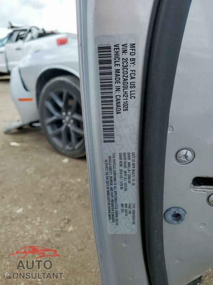 DODGE CHALLENGER 2020 - 2C3CDZAG0LH211026