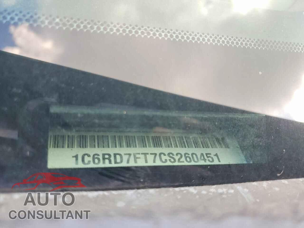 DODGE RAM 1500 2012 - 1C6RD7FT7CS260451