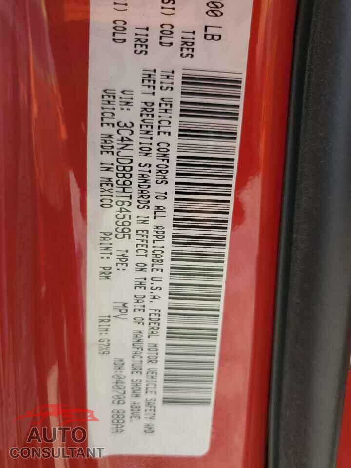 JEEP COMPASS 2017 - 3C4NJDBB9HT645995