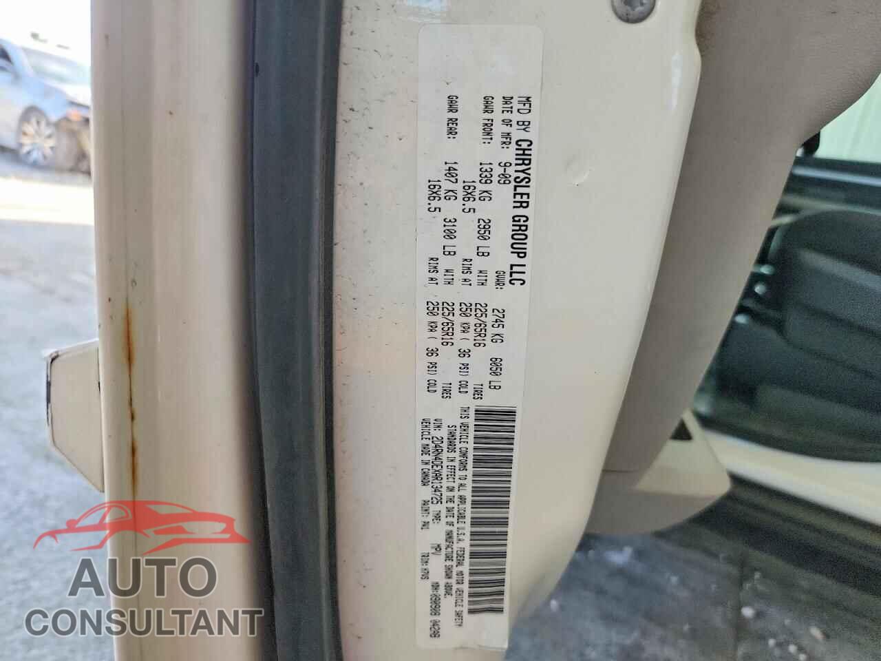 DODGE CARAVAN 2010 - 2D4RN4DEXAR134725