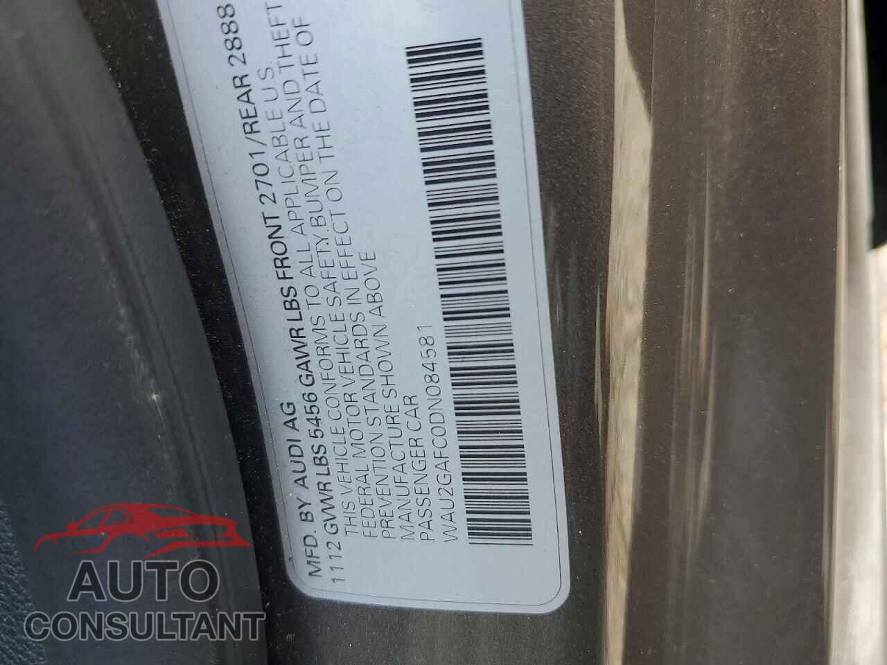AUDI A7 2013 - WAU2GAFC0DN084581