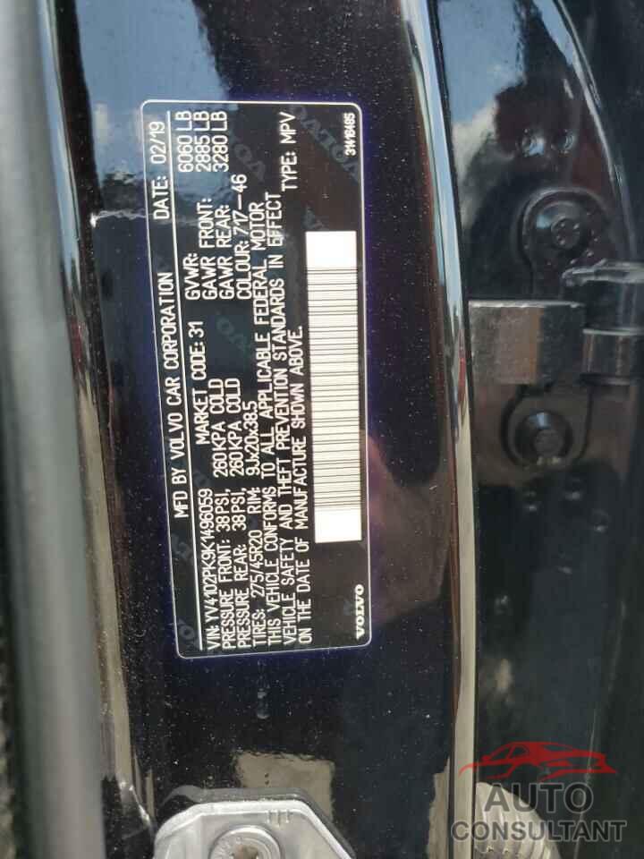 VOLVO XC90 2019 - YV4102PK9K1496059