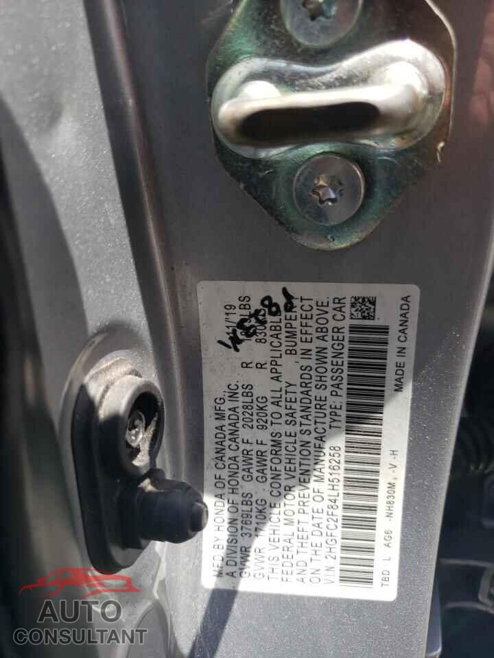 HONDA CIVIC 2020 - 2HGFC2F84LH516258
