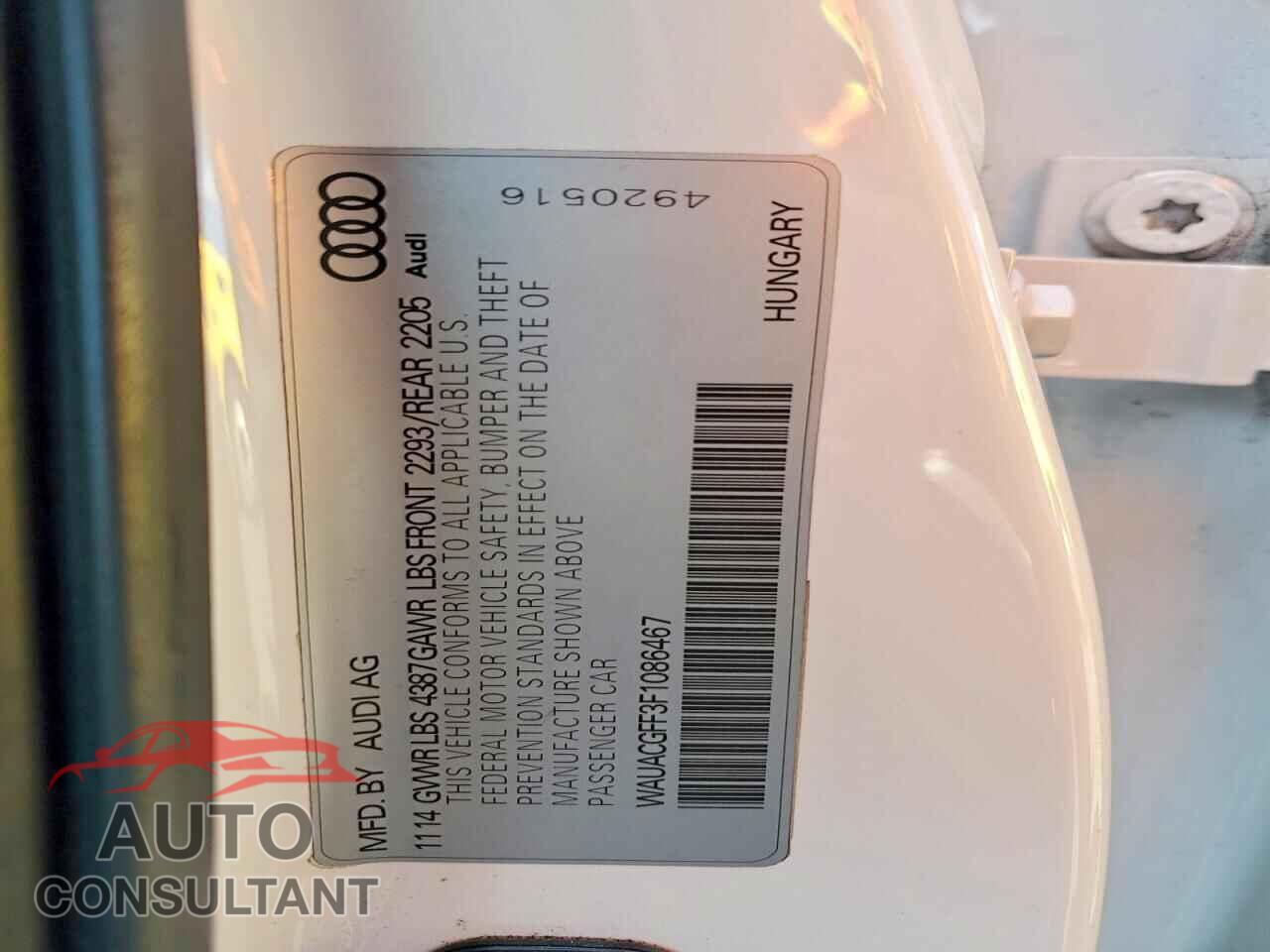 AUDI A3 2015 - WAUACGFF3F1086467