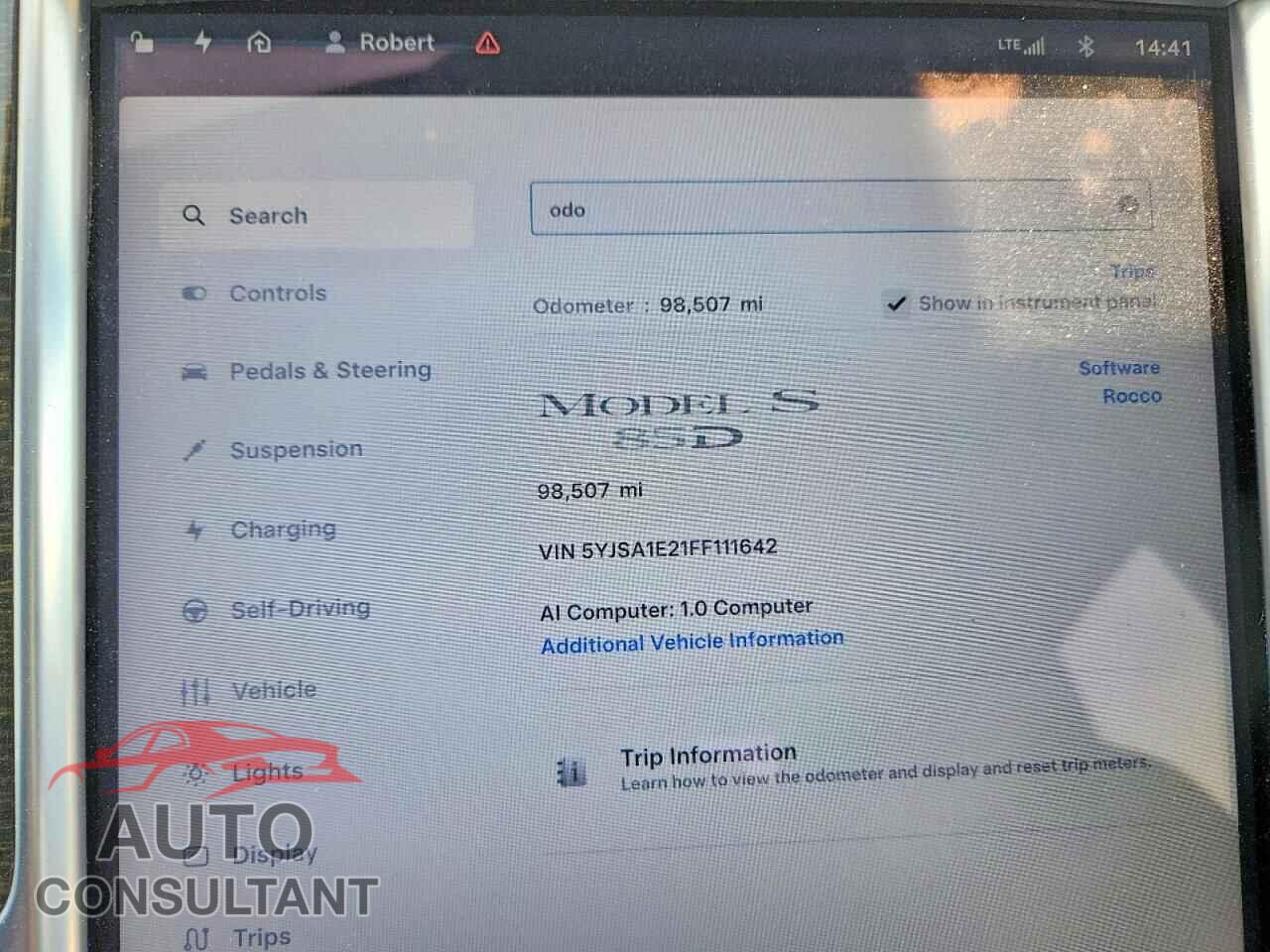 TESLA MODEL S 2015 - 5YJSA1E21FF111642