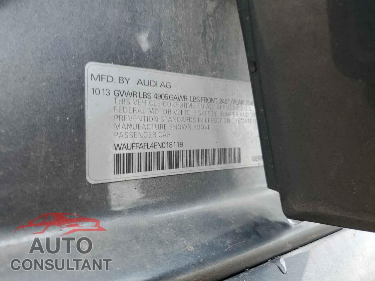 AUDI A4 2014 - WAUFFAFL4EN018119