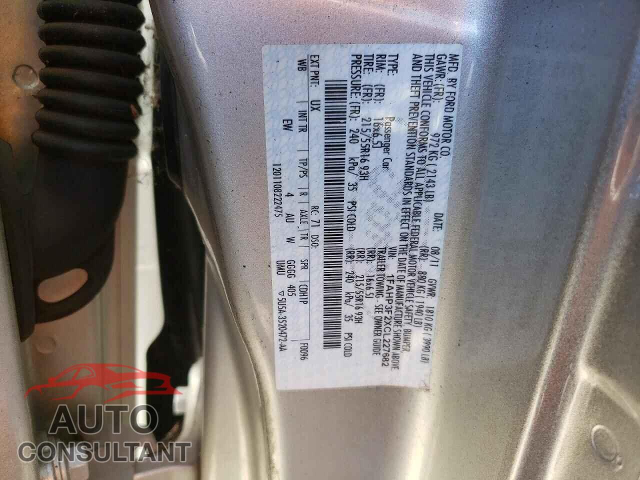 FORD FOCUS 2012 - 1FAHP3F2XCL227682