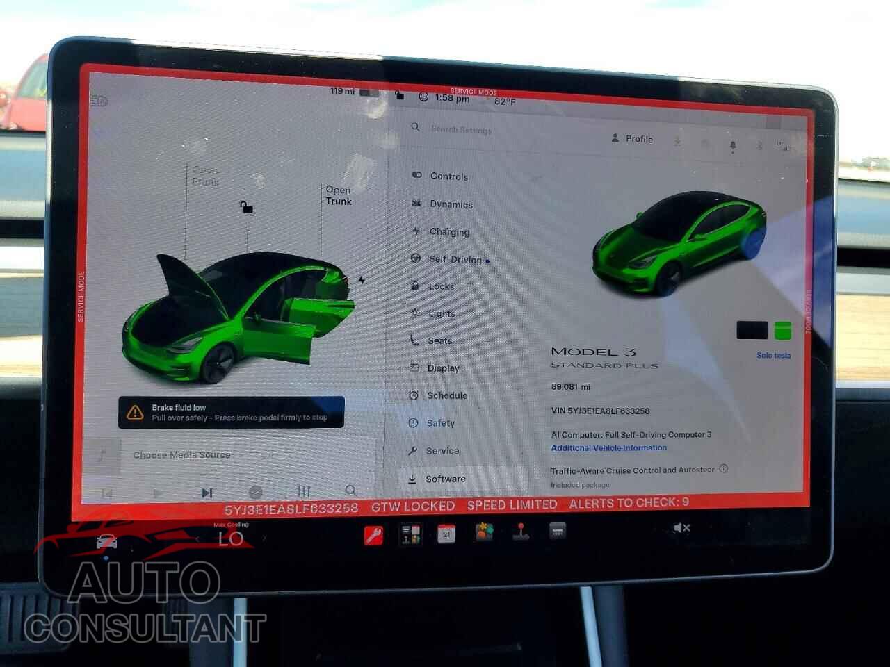 TESLA MODEL 3 2020 - 5YJ3E1EA8LF633258