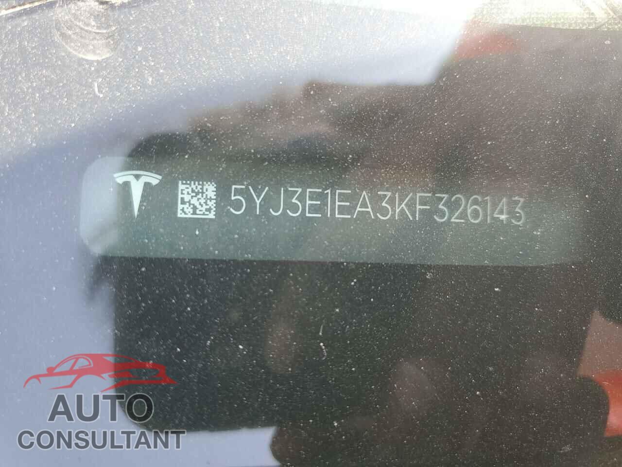 TESLA MODEL 3 2019 - 5YJ3E1EA3KF326143