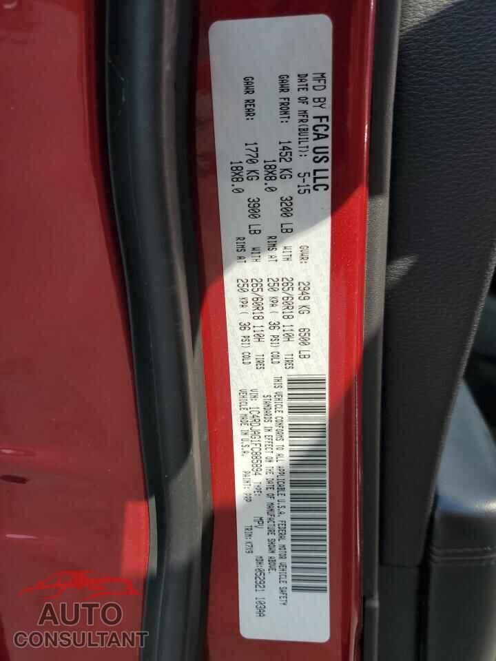 DODGE DURANGO 2015 - 1C4RDJAG1FC885894