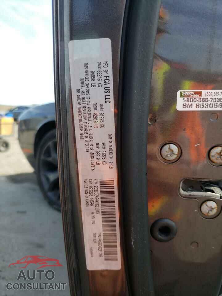 DODGE CHALLENGER 2019 - 2C3CDZAG4KH621343