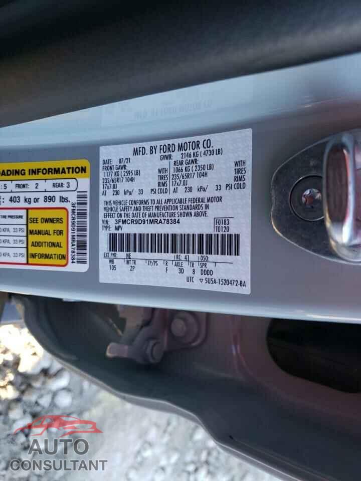FORD BRONCO 2021 - 3FMCR9D91MRA78384