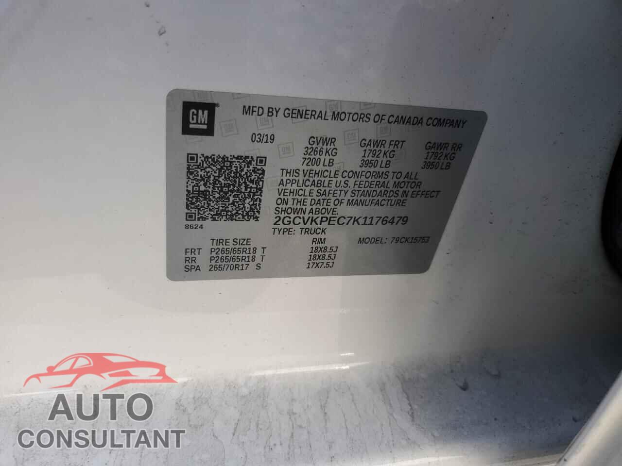 CHEVROLET ALL Models 2019 - 2GCVKPEC7K1176479