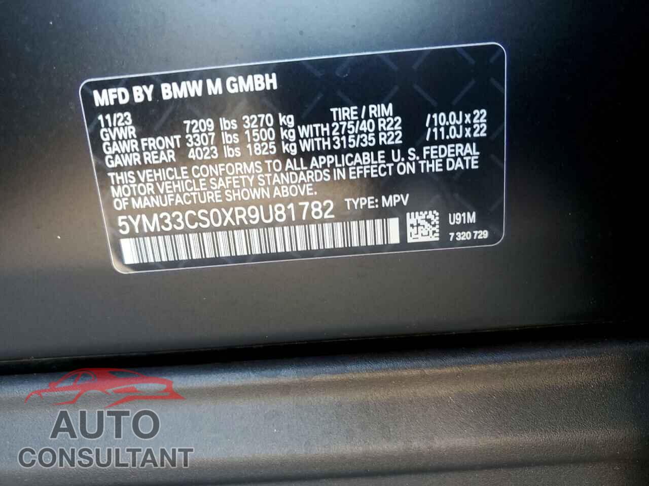 BMW XM LABEL 2024 - 5YM33CS0XR9U81782