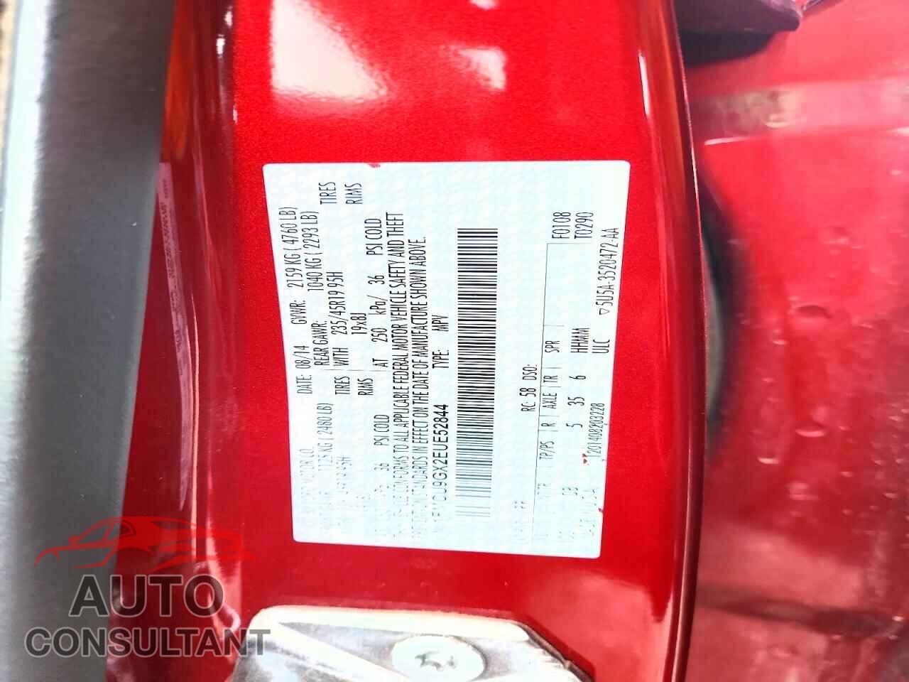 FORD ESCAPE 2014 - 1FMCU9GX2EUE52844