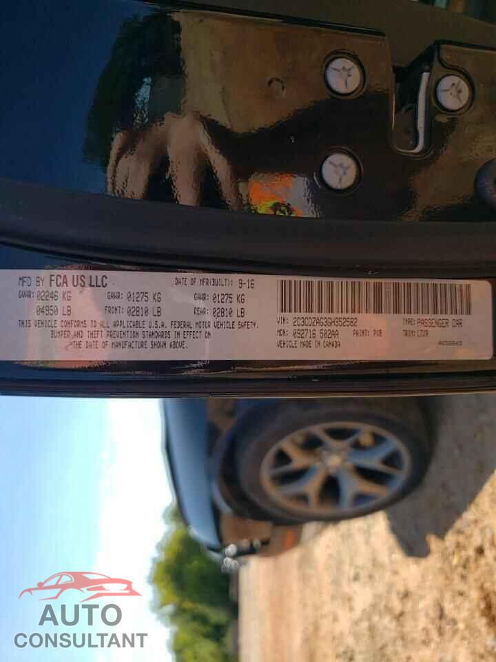 DODGE CHALLENGER 2016 - 2C3CDZAG3GH352582