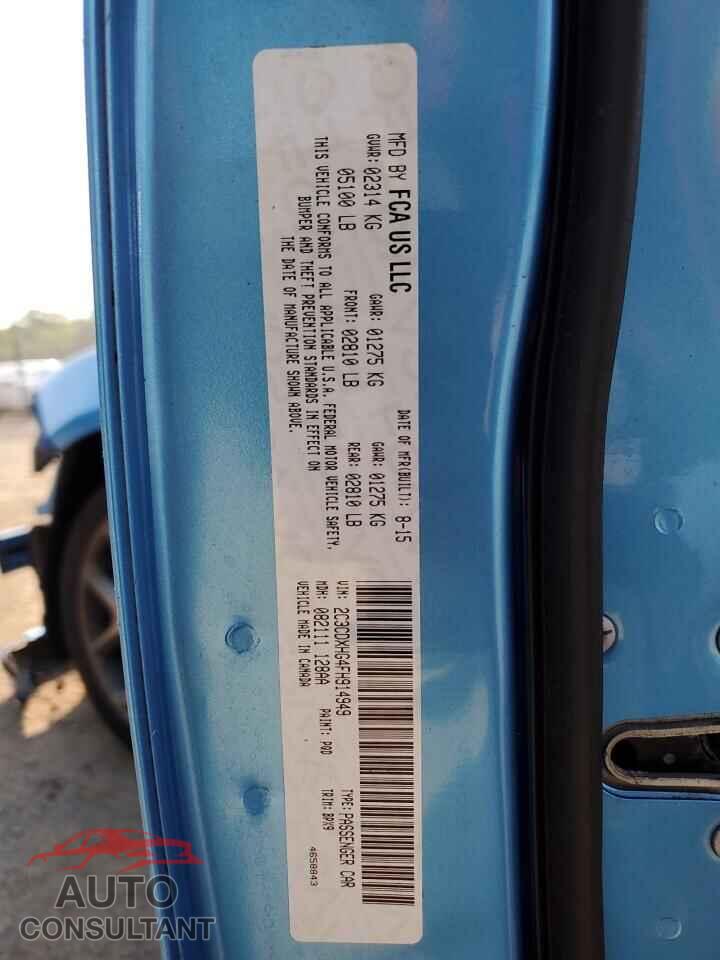 DODGE CHARGER 2015 - 2C3CDXHG4FH914949