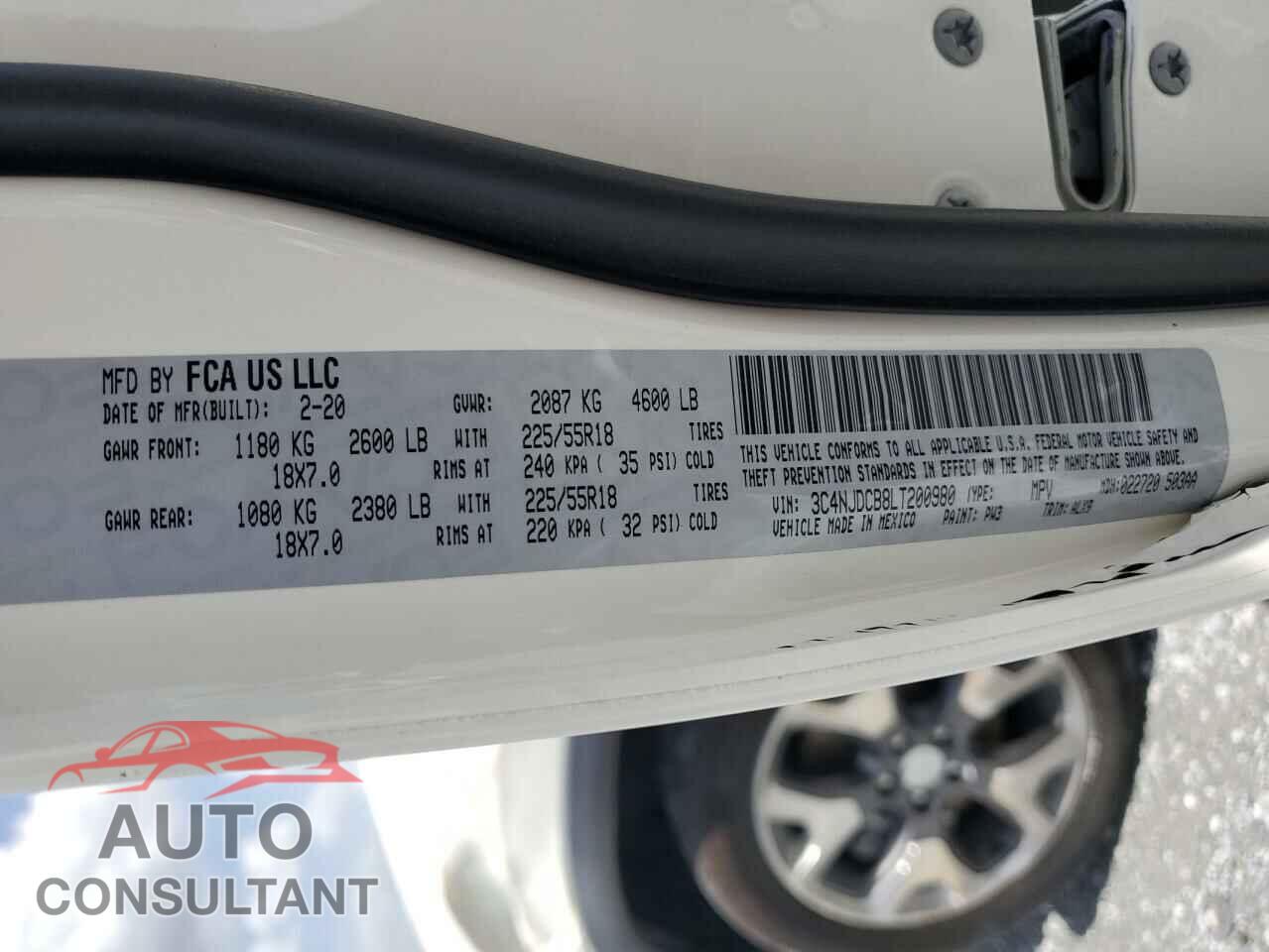 JEEP COMPASS 2020 - 3C4NJDCB8LT200980