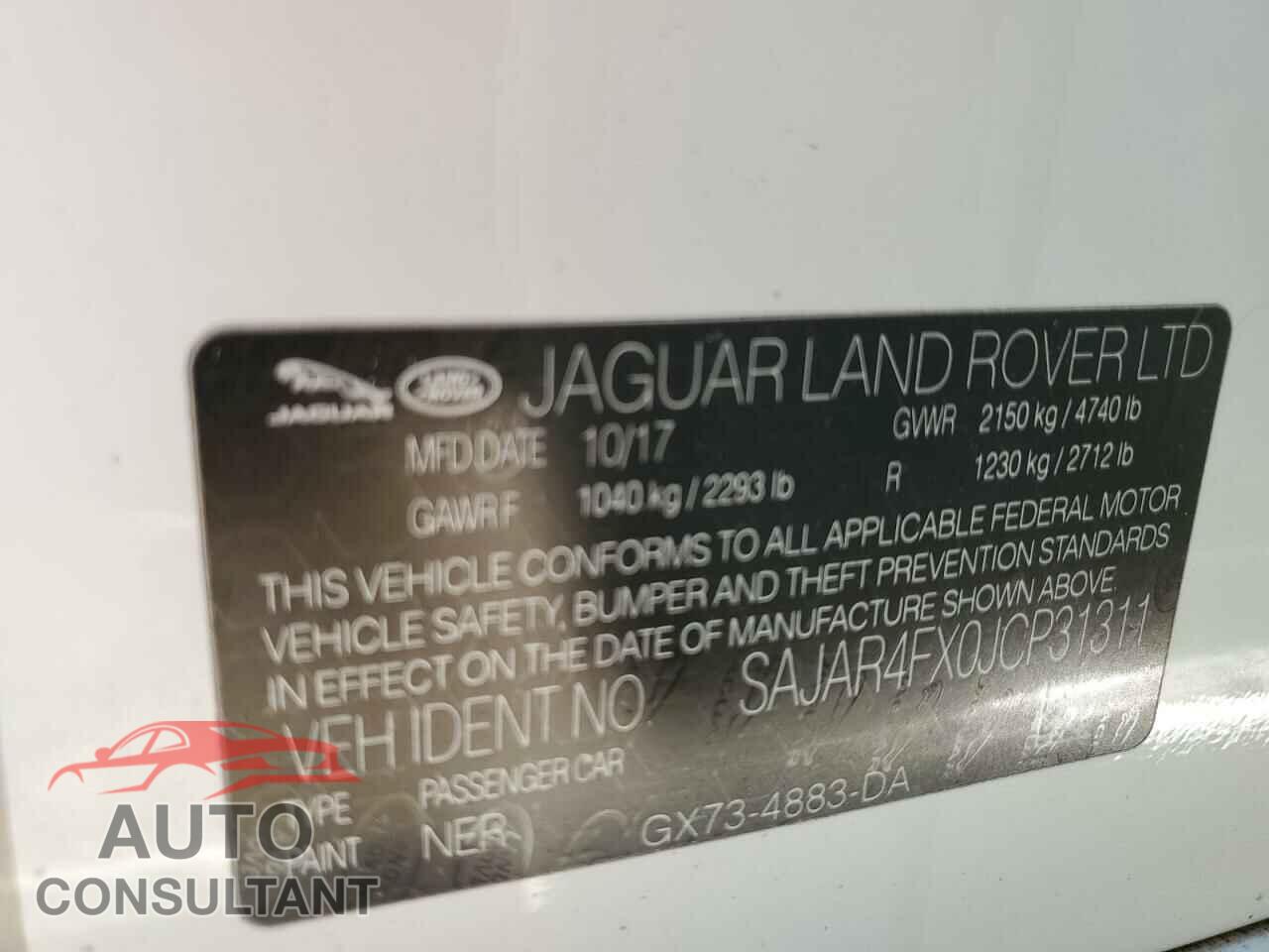 JAGUAR XE 2018 - SAJAR4FX0JCP31311