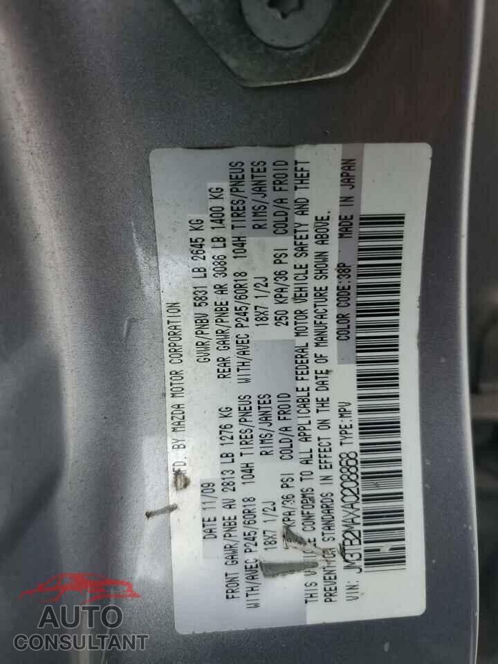 MAZDA CX-9 2010 - JM3TB2MAXA0208868