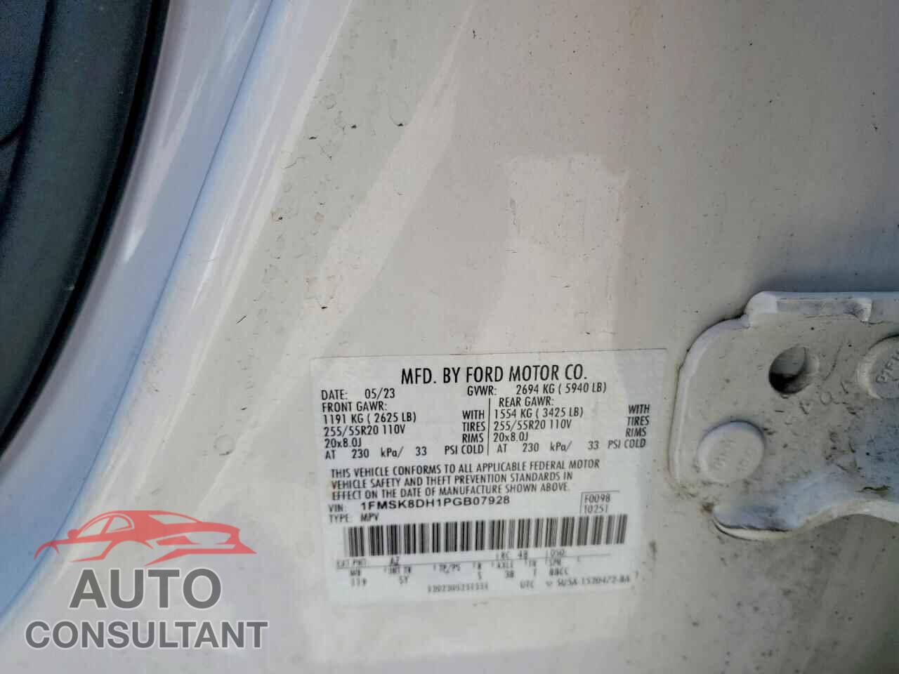 FORD EXPLORER 2023 - 1FMSK8DH1PGB07928