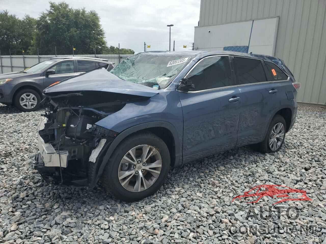 TOYOTA HIGHLANDER 2015 - 5TDZKRFH3FS087014
