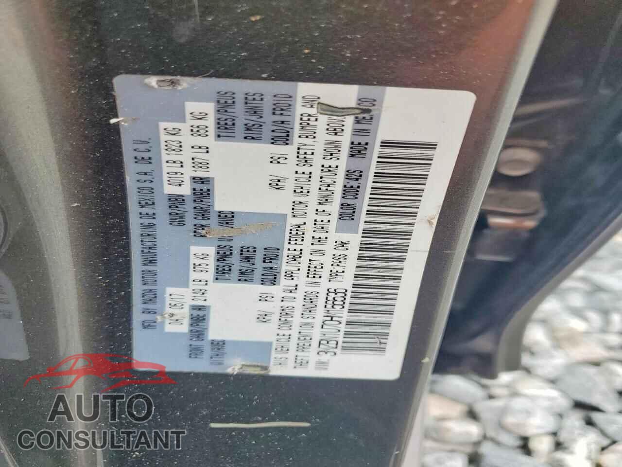 MAZDA 3 2017 - 3MZBN1U70HM156536
